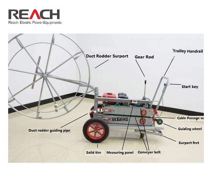 Firberglass Duct Rodder Blow-in Pusher Cable or Pipe Conveyor as BEGALA Model for Assisting Undergro